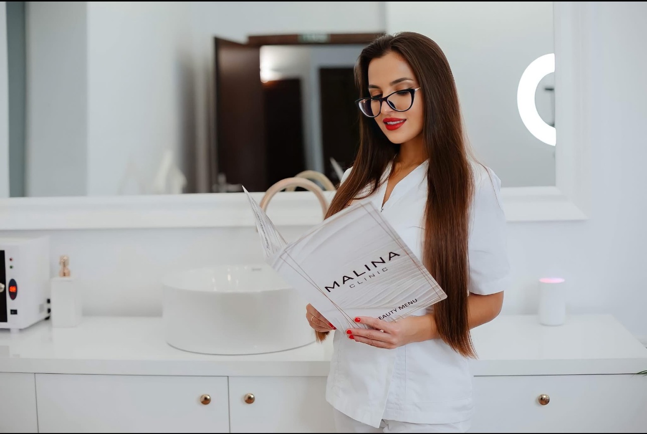 Marina Fulga în spațiul clinicii Malina